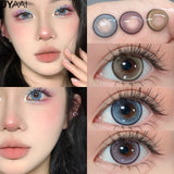 Color Contact Lenses for Eyes Korean Lens Blue Color Lens Brown Big Eye Contacts Lenses Pink Lenses Purple Lenses