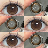 2PCS Natural Brown Lenses Eye Contact with Prescription Beauty Pupils Makeup Korean Contact Lens Fast Shipping