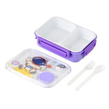 Cartoon Dinosaur Pattern Lunch Box for Kids Compartments Bento Box with fork spoon Students Food Container Outdoor Picnic box