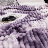 Purple Blanket for Winter Tie Dyeing Warm manta Single/Queen/King High Quality 300gsm Plaids for Sofa Thow Blanket