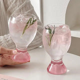 Creative Big Belly Wine Glass Colored Simple Champagne Glass Coffee Cup Vodka Cups Transparent Short Footed Beer Glass Gift