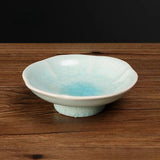Chinese Style Tea Plate Delicate Cooking Tea in The Oven Afternoon Dim Sum Dried Fruit Plate Ceramic Fruit Plate