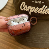 Pink Brown Gradient Transparent Splashing Ink Design Soft Cover Case for Airpods 1/2/3/4 Pro 2nd Fashion Simplicity Style Coque