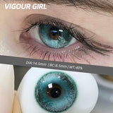 2pcs Half-Year Colored Contacts Big Diameter Glossy Brown Lenses for Halloween Cosplay Role Play High