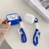 Klein Blue Snow White Solid Color block Silicone Earphone Case For AirPods pro 2 Bluetooth Charging Box Cover For AirPods 2 3 4