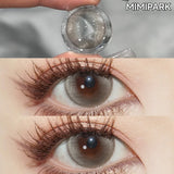 14.2-14.5mm Half Yearly Natural Glossy Contacts 2pcs Free Shipping Shiny Glass Lenses With Power for Cosplay