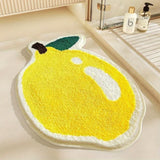 Wool Fruit Shaped Bath Rug  Non Slip Bathroom Mat Soft Decorative Floor Carpet for Bedside Living Room Nursery