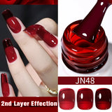 Wine Red Jelly Gel Nail Polish Glitter Nude Translucent Quick Extension Gel Semi Permanent Varnish UV Gel Nail Art 1