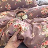 New Floral Double-piece Washed Cotton Quilt Cover  Skin-friendly Breathable Student Dormitory Duvet Covers Without Pillowcases