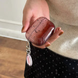 Pink Brown Gradient Transparent Splashing Ink Design Soft Cover Case for Airpods 1/2/3/4 Pro 2nd Fashion Simplicity Style Coque