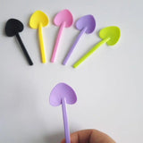Disposable Plastic Tableware Colorful Dessert Yogurt Pudding Spoons Food Grade Birthday Party Supplies 200 PCs/Lot