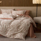 20% Linen and Cotton Bedding Sets Print Duvet Cover Sheet Pillowcase 4pcs Breathable Underwear Bed Linens