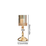 Crystal Candle Holder Luxury Wedding Party Festival Christmas Romantic Dinning Table Centerpiece Candlestick Home Decoration