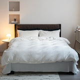 Mat Pure Color Bubble Cotton Bedding Set Four-Piece Full Cotton Waed Skin-Friendly All Seasons Comforter Cover eet...