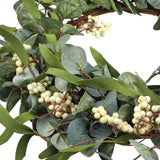 20 Inch Artificial Green Eucalyptus Leaf Wreath Spring Summer Wreath for Window Home Porch Farmhouse Patio Garden Decor Gifts