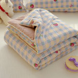 A-Class Summer Quilt Double Layer Non-Cotton Soft Air Conditioning Cooling Quilt Student Dormi Single Double Person Thin Quilt