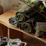 Vintage Artistic Style Pure Cotton Yarn Dyed Jacquard Tassel Throw Blanket Skin Friendly Car Office Single Nap Sofa Thin Blanket
