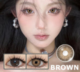 1 Pair Fashion Colored Contact Lenses Korean Brown Contact Lenses High Quality Natural Cosmetic Pupils Lenses Annual