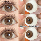 2PC Half Yearly maple Brown Color Contacts 14.2mm Sensitive Eyes Friendly Lenses fast shipping