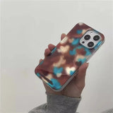 Korean Colorful Blocked Striped Vortex Pattern Phone Case For iPhone 16 11 12 13 14 15 Pro Max SE XR X XS 7 8 Plus Soft Cover
