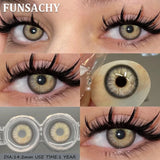 1 Pair Color Contact Eye Color Lenses Makeup Natural Black Lens Cosmetic Brown Eyes Lenses Woman Makeup Beauty Softlens