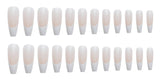 Nail Art Fake Nails Artificial Square Head Press on Acrylic Nail Tips Seamless Removable False Nails Ballerina Press on Nails