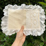 A5 Book Jacket, Lace Lace, High Aesthetic Book Cover, Adapt To The Manual Ledger, Fabric Protective Cover,