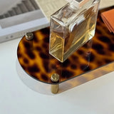 Retro Acrylic Decorative Tray Perfume Earring Ring Necklace Jewelry Ornament Tray Desktop Foyer Key Tray Hoom Decoration Gifts