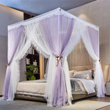 New Summer Pricess Mosquito Net for Home Decor with Bracket Palace Bed Curtain Tent for Girls Canopy 1.2m 1.5m 1.8m 2m Bed