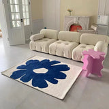 Klein Blue Large Area Living Room Carpet Comfortable Soft Bedroom Rug Fluffy Modern Home Decoration Aesthetics Coffee Table Rugs