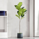 105/113cm Artificial Ficus Tree Branches Large Banyan Leaves Fake Rubber Plants Plastic Tall Plant For Home Garden Outdoor Decor