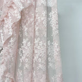 1PC Pink Flower Ripple Curtain Head for Living Room Sheer Lace Valance Girls Princess Bedroom Home Decoration Custom