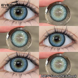 1 Pair Color Contact Lenses for Eyes fashion Color Eye Lens Brown Eye Lenses  Gray Pupils Lens Yearly soft lenses