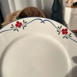 Creative Floral Plate Household Circular Serving Plates High-end Simple Fruit Dessert Dish Nordic Style White Ceramic Tableware