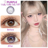 1 Pair(2pcs) Clever Brown/Black-Gray/Coffee Big Eye Enlarging Colored Contact Lenses 14.5mm Half Yearly High Moisture
