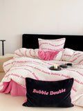 Ultra-Soft Warm Milk Velvet Bedding Set Cartoon Winter Faionable Tee-Piece Bedding Set Fine Texture Durable Active Printing