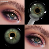 14.2mm Cleopatra Green Colored Contact Lenses Half Yearly Disposable Blue Brown Natural Soft Lens for Daily Eye Makeup