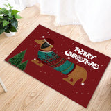 Cute Dachshund Doormats Christmas Doormat Natural Coir Fibers Vinyl Backing Winter Welcome Mat for Any Entrance Home Decor
