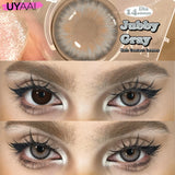 Natural Halo Shimmer Contact Lenses - Gray Brown Green Blue, Brighten Eye Look for Dating, Gathering & Daily Makeup