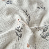Vintage French Pastoral Flower Print Bedding Set 100% Cotton Double Yarn Soft Duvet Cover Flat/Fitted Bed Sheet Pillowcases 4Pcs