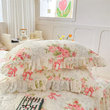 100% Cotton Pillowcase Skin-friendly Pillow Cover 2pcs Rectangle Pillowslip Floral Style Pillowsham 48x74cm Pillow Case