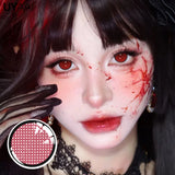 2PCS Cosplay Colored Contact Lenses Anime Eye Accessories Halloween Contact Lenses Crazy Red Eyes Contact Lenses