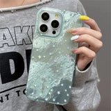 Cute Gradient Stars Aurora Laser Case For iPhone 11 12 13 14 15 16 Pro Max XS XR X 7 8 Plus Korea Girl Shining Silicone Cover