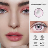1 Pair Myopia Fashion Lens Prescription Colored Contact Lenses Beauty Pupils Purple Eye Lenses Blue Eye Color Lenses