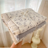 Print Floral Bedding Set Double Layer Yarn Four Pieces Set Soft Comfortable Duvet Cover Bed Sheet With Pillowcases Home Textiles