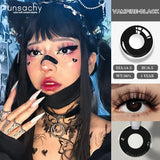2pcs Cosplay White Mesh Lenses Anime Eye Color Lens Halloween Vampire Lenses Cosmetics Colorful Multicontacts Red Lens
