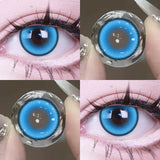 2pcs Color Contact Lenses Anime Golden Yellow Purple Pupil 6months Halloween Cute Eye Circle Lens 14.2mm