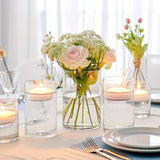 Ikeehome  Glass Cylinder Vase, Tall Clear Vase, Hurricane Candle Holder for Wedding Party Home Decor