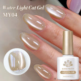 Pink Light Flow Cat Magnetic Gel Nail Polish 10ml Holographics Shining Line Magnetic Long Lasting DIY Salon Varinsh