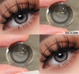 1 Pair Myopia Lenses Color Contact Lenses with 0~-8.00 Prescription Degree Cosmetic Natural Black Big Eyes Lens Yearly